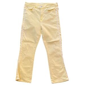 7 For All Mankind Cropped Flare Jeans sunflower‎ yellow Women's Size